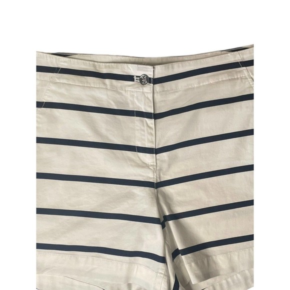 Nautica New White and Blue Striped Shorts With Pockets Size 14 Preppy Nautical - Picture 3 of 10